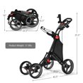 thumbnail image 2 of Goplus Chariot de Golf Pliant à 4 Roues avec Sac, Tableau d'Affichage, Poignée Ajustable, Gris, 2 of 10