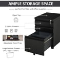 thumbnail image 4 of Vinsetto 3 Drawer Filing Cabinet Steel File Cabinet with Lock and Wheels, 4 of 10