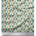 thumbnail image 1 of Soimoi White polyester Crepe Fabric House Architectural Print Fabric by the Yard 52 Inch Wide, 1 of 5