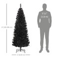 thumbnail image 3 of HOMCOM 6FT Artificial Christmas Tree with Automatic Open for Home Black, 3 of 10