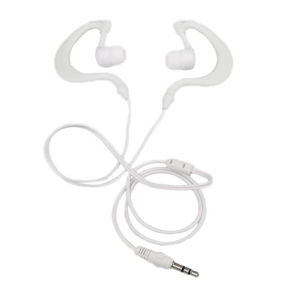 Miulika 2X 3.5mm Earhook Sport Waterproof Earphone Headphone for MP3 Player White