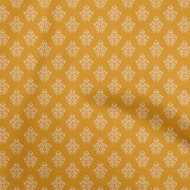 oneOone Rayon White Fabric Block Craft Projects Decor Fabric Printed By The Yard 56 Inch Wide-JL