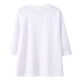 thumbnail image 4 of FAOWME T-Shirt Mode Fille Couleur Unie Col Rond Décontracté Confortable Blanc 4-5 Ans, 4 of 4