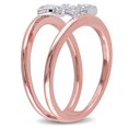 thumbnail image 4 of Miabella Diamond-Accent Rose Rhodium-Plated Sterling Silver Openwork Butterfly Ring, 4 of 5
