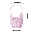 thumbnail image 3 of Lksixu Easter Baskets for Kids, Small Rattan Woven Easter Bunny Basket with Handle, Portable Lightweight Easter Eggs Hunting Basket Rustic Farmhouse Decorative Flower Basket Spring Decor for Home, 3 of 9