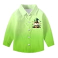 thumbnail image 4 of RXMEKW Chemise à Manches Longues Imprimée de la Saint-Patrick pour Garçons avec Col Rabattu, 95 % Coton 5 % Élasthanne, Vert, 4 of 7