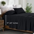 thumbnail image 1 of Bare Home 22" Extra Deep Pocket Sheet Set - Premium 1800 Collection - Ultra-Soft - Full, Black, 1 of 8