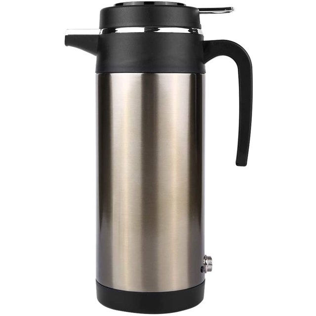 Car Kettle, Stainless Steel Car Truck Travel Kettle 1200 ML Cup Fast Cooking For Tea Coffee (12V)