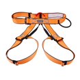 thumbnail image 2 of Heavy Duty Climbing Harness Half Body Belt Fall Equipment Adjustable Waist Hip for Mountainee Caving Rappelling - Orange, 2 of 10