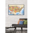 thumbnail image 3 of Map - USA Wall Poster, 22.375" x 34" Framed, 3 of 4