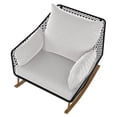 thumbnail image 4 of HOMETRENDS Sienna Steel Outdoor Cuddle Rocking Chair with Cushions, Off-White, 4 of 11