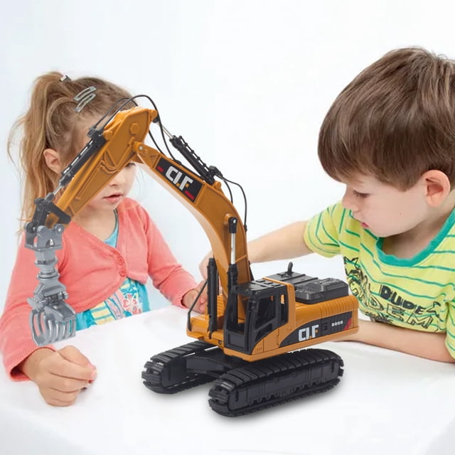 Children's Gift Box, Alloy Engineering Truck, Excavator, Lighting Model, Children's Toy Car