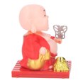 thumbnail image 4 of Buddha Figurine, Monk Decoration Solar Power Eco Friendly Auto Shaking Hand  For Gifts L,S, 4 of 8
