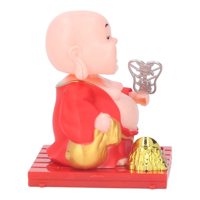 Buddha Ornament, Solar Power, Premium Plastic Material, Moral And Cute Shape, Wide Application For Home Car Ornaments