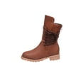 thumbnail image 1 of LOVZFMLL Bottes pour Femmes Mi-Mollet Bottes d'Hiver à Lacets Bout Rond Sangles Ajustables Talon Bas Épais Décontractées Mode Automne Chaussures, 1 of 7