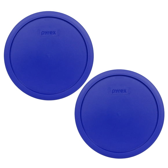 Pyrex 7403-PC Cobalt Blue 10 Cup (2.5qt) Sculptured Mixing Bowl Lid - 2 Pack