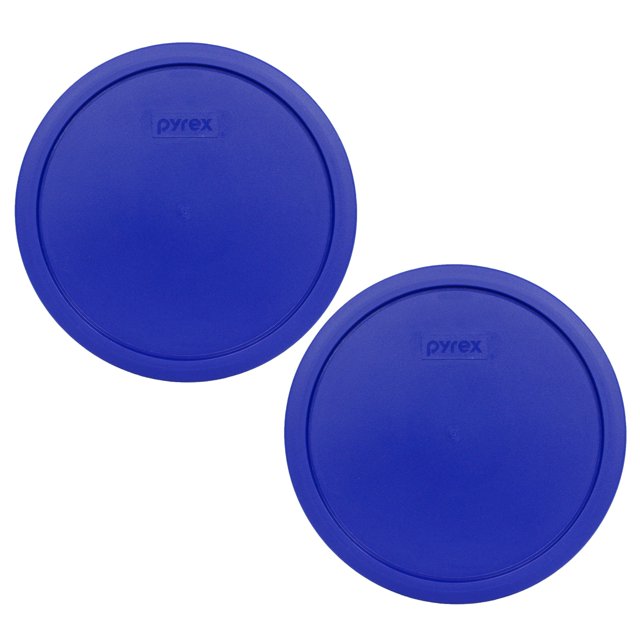 Pyrex 7403-PC Cobalt Blue 10 Cup (2.5qt) Sculptured Mixing Bowl Lid - 2 Pack