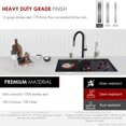 thumbnail image 3 of Stylish Undermount 33" Graphite Black Single Bowl Workstation Kitchen Sink with 5 Black accs S-613WNK, 3 of 16