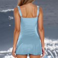 thumbnail image 3 of DGMIOCS Women's Ruffled Flounce Tankini Two Piece Bathing Suit Sky Blue L, 3 of 5