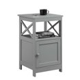 thumbnail image 4 of Convenience Concepts Table d'Appoint Oxford avec Armoire, Fini Bois Gris, 4 of 4