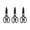 Noir1, variante sur Ciseaux Robustes en Acier Inoxydable pour la Cuisine - Outil de Coupe Pratique pour la Volaille et les Tâches d'Ouverture, Idéal pour les Besoins d'Artisanat et de Papeterie, 3 Pcs