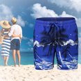 thumbnail image 3 of Beach Swimming Shorts Printed Quick-dried Summer Short Pants Beach Shorts Beach Trunks for Men, 3 of 10