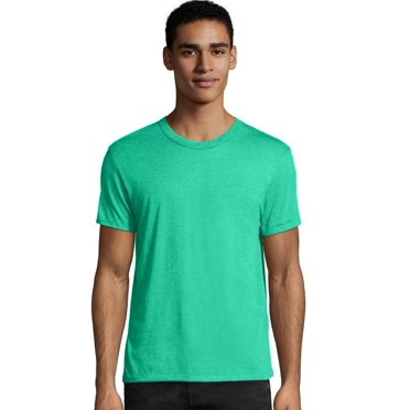 Hanes T-Shirt Elevated pour Hommes, 3TG, Vert Aéré Mélange Triblend