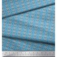 thumbnail image 3 of Soimoi Blue Moss Georgette Fabric Circle Art Geometric Fabric Prints By Yard 42 Inch Wide, 3 of 5