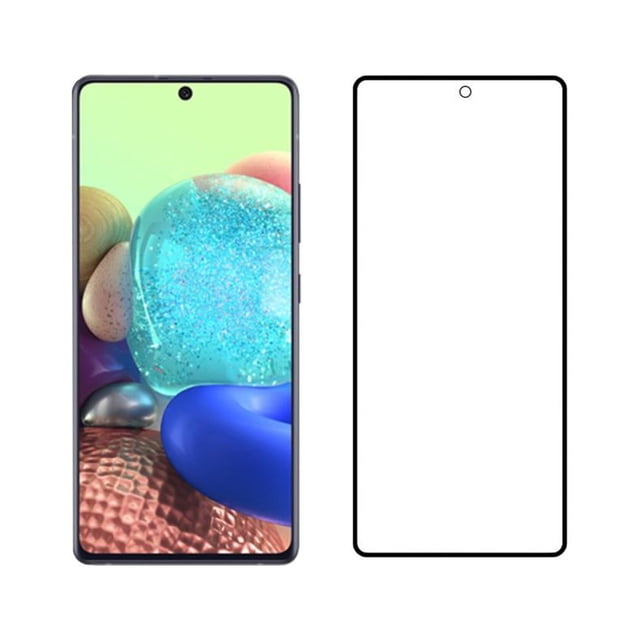 Langgg 9D Full Coverage Sensitive Operation Tempered Glass Film Anti-scratch Bubble Free Screen Protector High Definition Transparent Clear Protective Film for Samsung Galaxy A71 5G