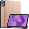 thumbnail image 1 of DWaybox Étui pour Lenovo Idea Tab Plus 12,1 Pouces Modèle 2025, Étui de Protection Antichoc avec Béquille, Fente pour Stylet Intégrée et Réveil/sommeil Automatique, Étui Folio Mat en TPU Intelligent - Or Rose, 1 of 4