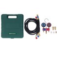 thumbnail image 2 of Refrigerant Pressure Gaugewith Hose,G1/4 Mini Refrigerant Pressure Ball Valve Manifold Gauge Manifold Gauge Set Versatile Functionality, 2 of 8