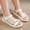 D-White, variant on Rinsvye Summer Kids Children Sandals Girls Slides Size 1 Big Flower Girls Flat Toddler Leather Sandals Pricness Shoes
