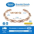 thumbnail image 3 of MedicEngraved Rose Gold Stainless Steel Custom Medical Alert Bracelet - 6mm Infinity Link, 3 of 7