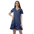 thumbnail image 1 of Moomaya Tenues d'Été Coton Flex Imprimées Robes Courtes pour Femmes Tenue Décontractée, 1 of 4