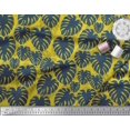 thumbnail image 3 of Soimoi Yellow polyester Crepe Fabric Monstera Leaves Print Fabric by Yard 42 Inch Wide, 3 of 3