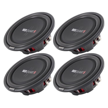 4) MB Quart DS1-254 Subwoofers Minces Peu Profonds de 400 Watts 4 Ohms pour Voiture Camion sous-Verre en PVC