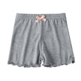 thumbnail image 1 of Plebaso Girls Pants Elastic Waist Bow Casual Solid Color Pajama Shorts Baby Clothes, 1 of 6