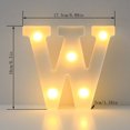 thumbnail image 3 of Vaidha Alphabet LED Letter Lights Light Up White Plastic Letters Standing Hanging A-M &, 3 of 3