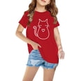 thumbnail image 2 of Économies d'Été! SROBPTY T-Shirts à Manches Courtes pour Tout-Petits, T-Shirt Mode à Col Rond Imprimé pour Garçons et Filles Tout-Petits, Haut à Manches Courtes Rouge, 9 Ans, 2 of 5