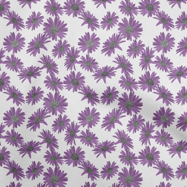 oneOone Cotton Poplin Purple Fabric Floral Sewing Craft Projects Fabric Prints By Yard 56 Inch Wide