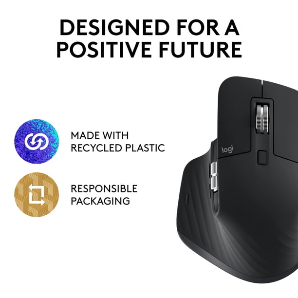 Logitech MX Master 3S, Wireless Performance Mouse, Ergo, 8K DPI