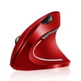 thumbnail image 1 of 2.4G Wireless Vertical Ergonomic Optical Mouse SGEYR USB Bluetooth 800/1200/1600 DPI 6 Buttons-Red, 1 of 8