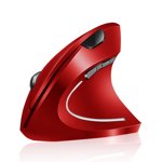 2.4G Wireless Vertical Ergonomic Optical Mouse SGEYR USB Bluetooth 800/1200/1600 DPI 6 Buttons-Red