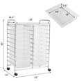 thumbnail image 2 of Patiojoy Chariot de Rangement Roulant à 20 Tiroirs avec Dessus Organisateur Transparent, 2 of 4