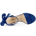 thumbnail image 4 of BLISSFUL STEP Women's Open Toe Back Ankle Tie Chunky Heel Sandals, 4 of 7