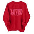 thumbnail image 2 of TIMIFIS Red Valentines Sweatshirts for Women Crewneck Long Sleeve Oversized Pullover Tops Casual Spring Fall Outfits Heart Sweater Shirts - Spring/Summer, 2 of 4