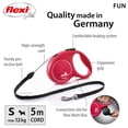 thumbnail image 2 of Flexi FUN Small 5m Cord Retractable Dog Leash, 2 of 8