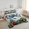 thumbnail image 3 of Erosebridal Kids Octopus Bedding Twin Comforter Set, Retro Map Down Comforter, Nautical Ocean decor, Reversible 2-Piece, 3 of 7