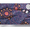 thumbnail image 2 of Soimoi Silk Fabric Mosaic Flower Printed Fabric 1 Yard 42 Inch Wide, 2 of 3