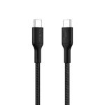 Belkin BoostCharge Braided USB-C to USB-C Cable (1M/3.3ft. 60W) - Soft, Flexible Fast-Charging Cable, Type C Charger Cord for iPhone 16 & 15 Series, Galaxy S25, MacBook, iPad Pro, & More Black USB 2.0